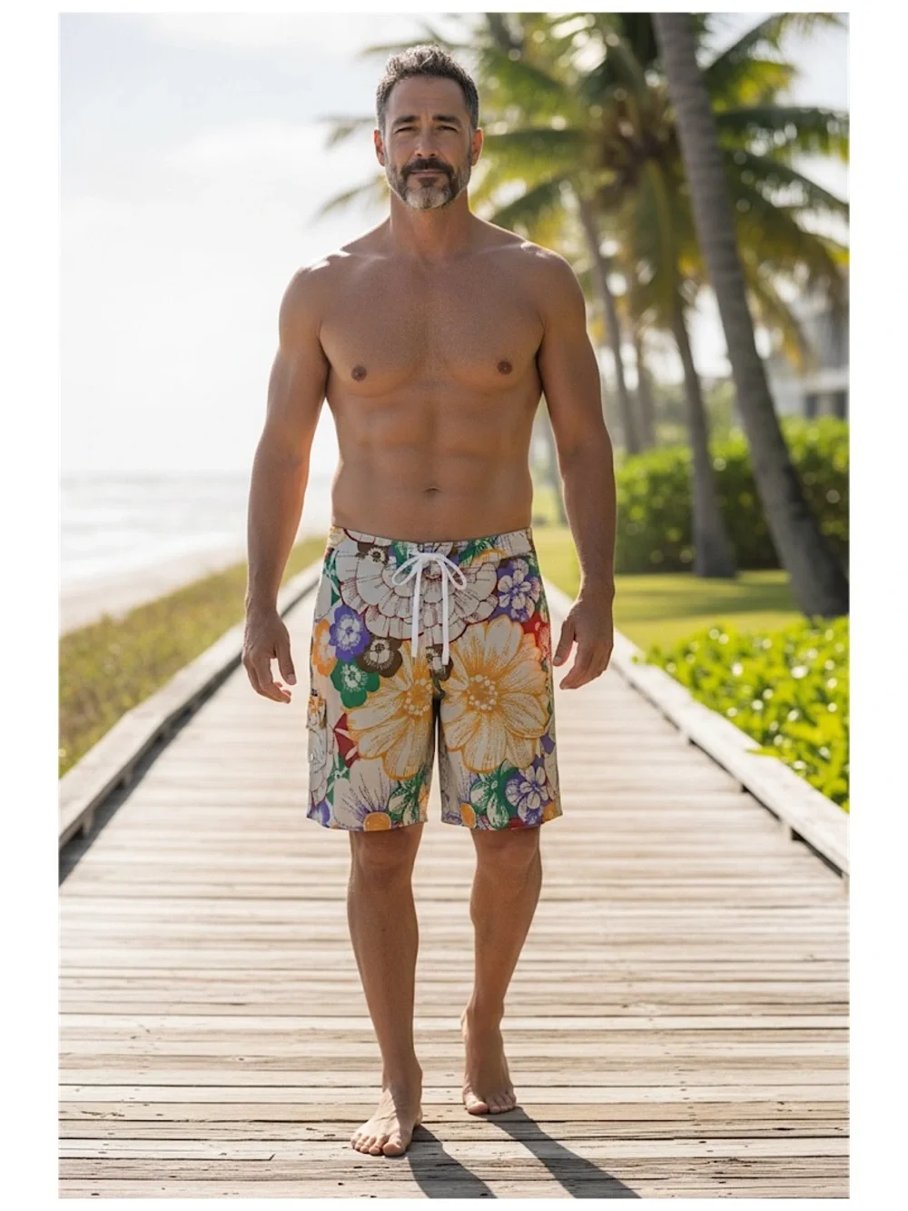 Stussy Men's Floral Swim Shorts, NWOT, 28